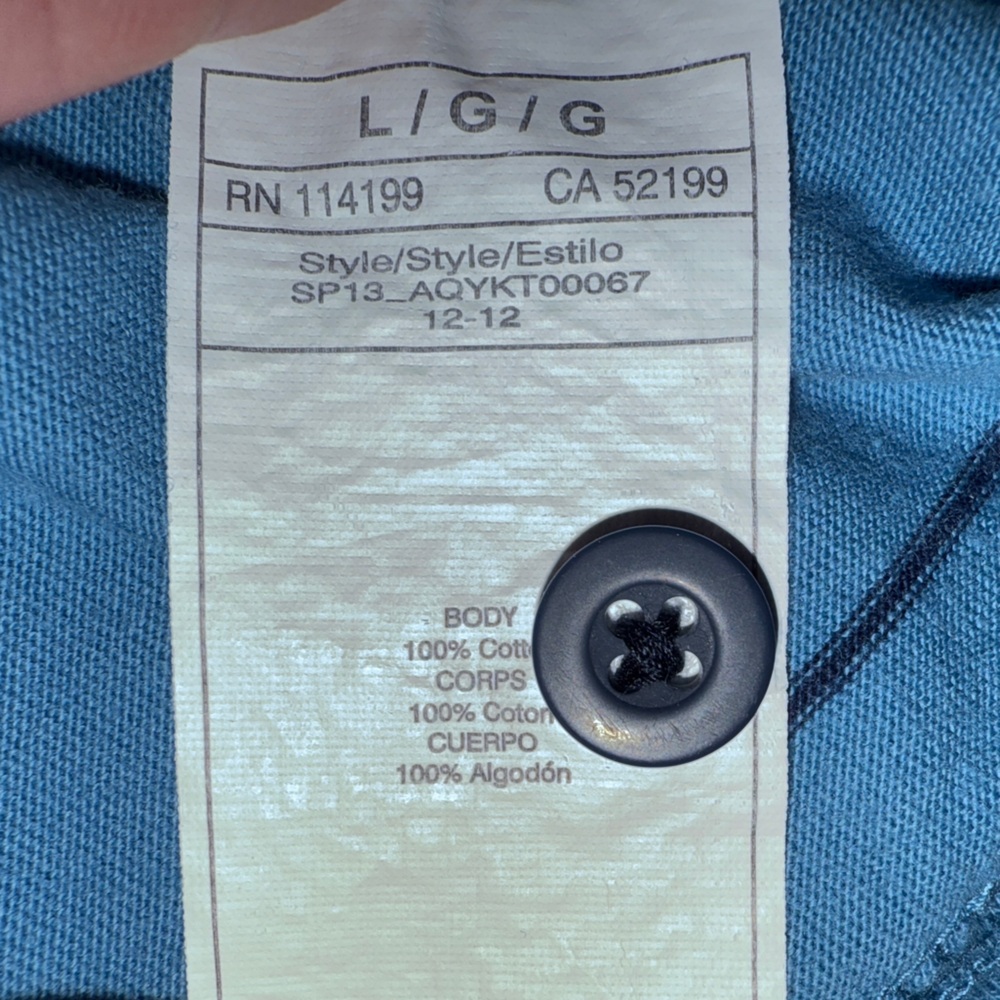 Quiksilver Men’s Polo Shirt Large Blue Striped Short Sleeve Surf Skate Casual - Picture 8 of 10